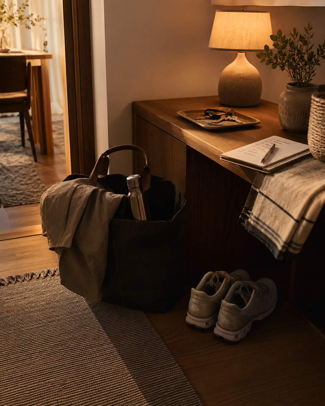 A calm room with soft light, a place that can respond to a person